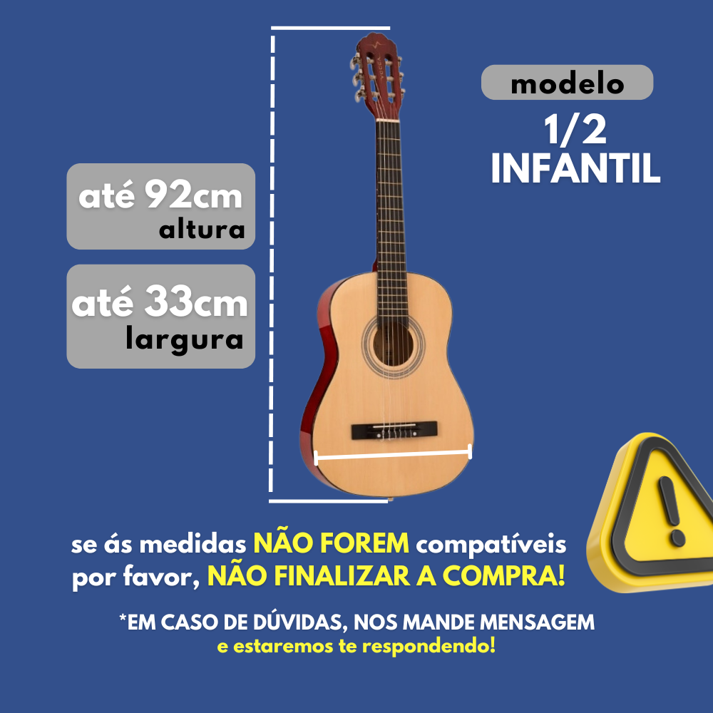 Capa Para Violão 1/2 N4 Infantil Lilás Case Bag