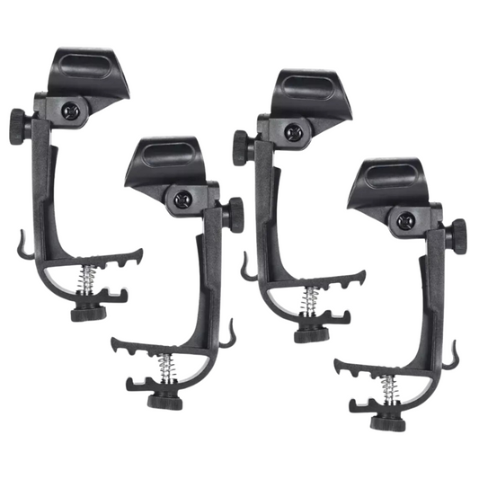 4 Suportes De Microfone Para Bateria E Percussão Tipo Clamp