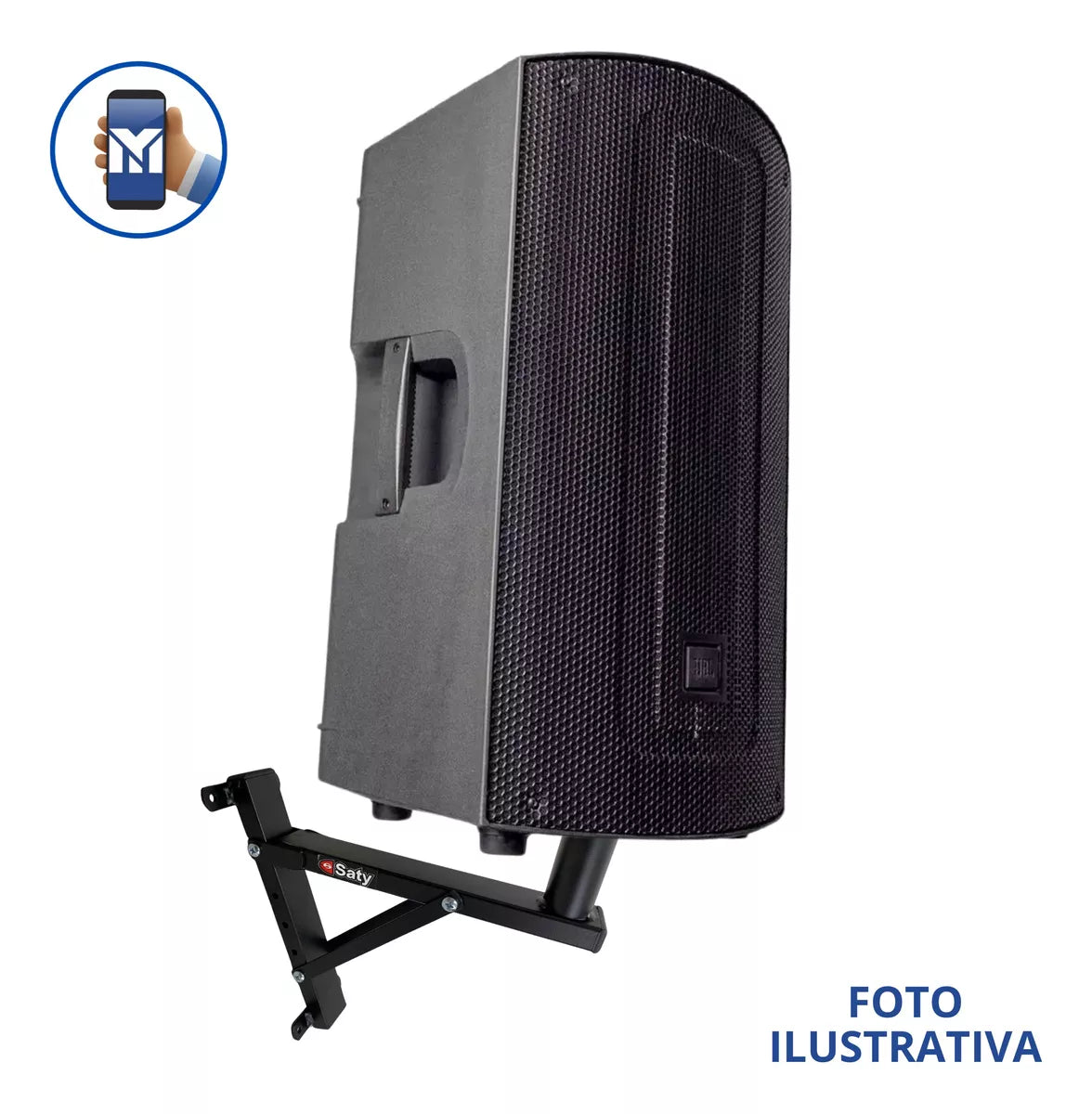 KIT 2 WALL BRACKET - SATY - FOR SPEAKER BOX - ADJUSTABLE