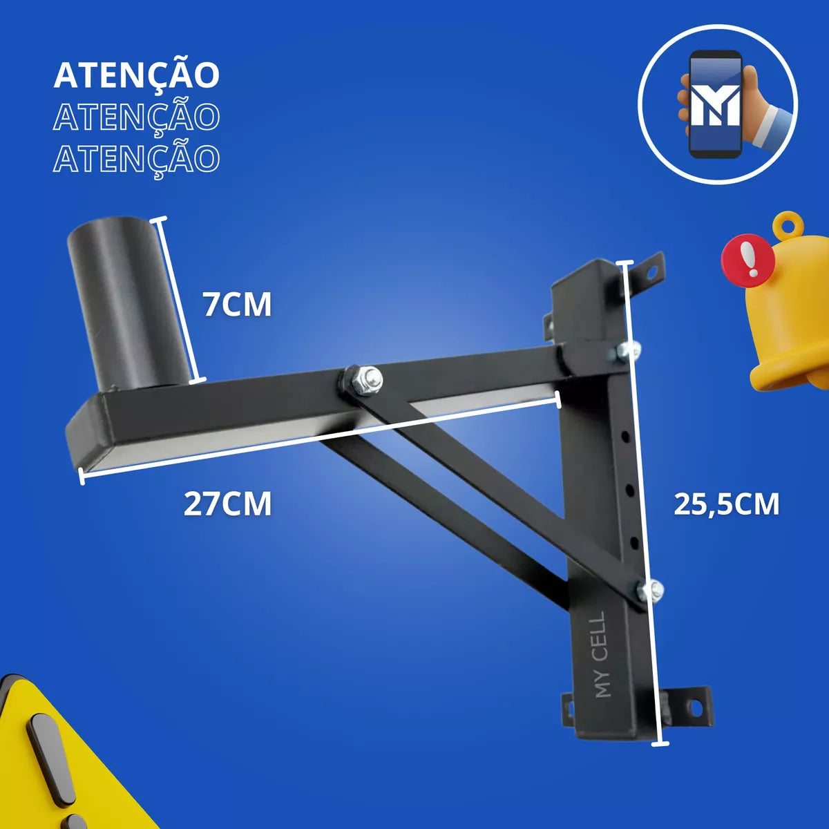 KIT 2 WALL BRACKET - SATY - FOR SPEAKER BOX - ADJUSTABLE