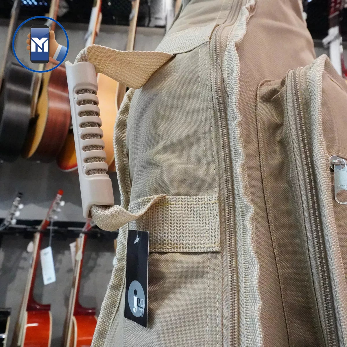 Capa De Violão Jumbo Bege Modelo Cargo Case Bag