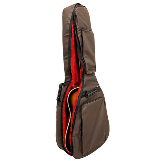 Capa De Violão Clássico Marrom Acolchoada Ultra Premium Pelúcia