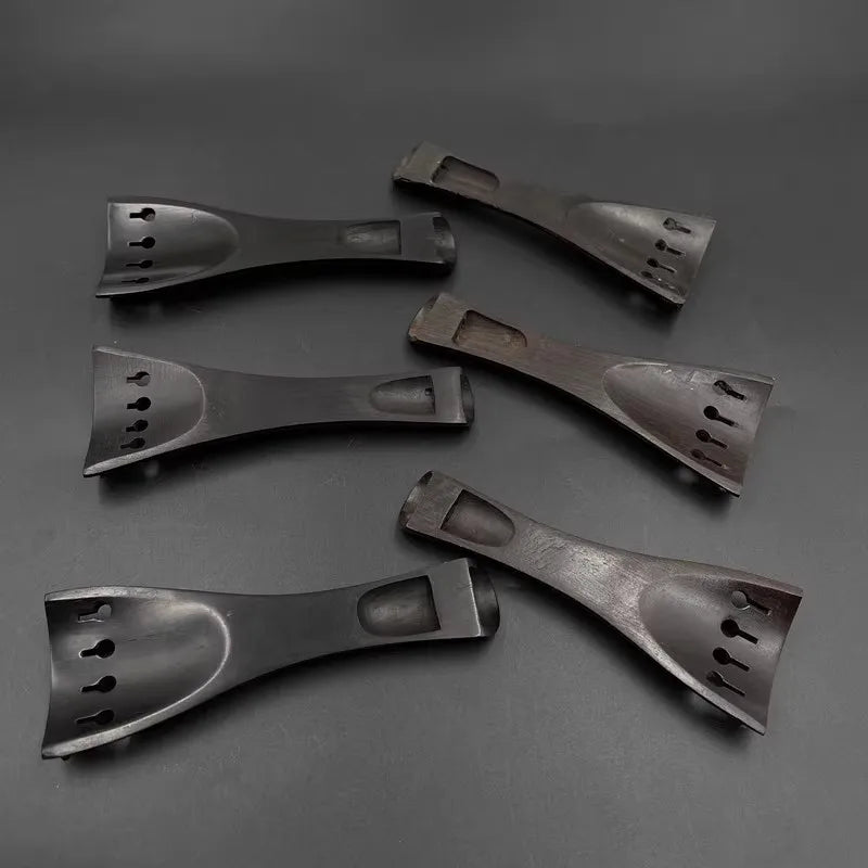 Espelho para Violino 4/4 em Ébano – Peça Entalhada com Incrustação de Madrepérola, Acessório para Violino