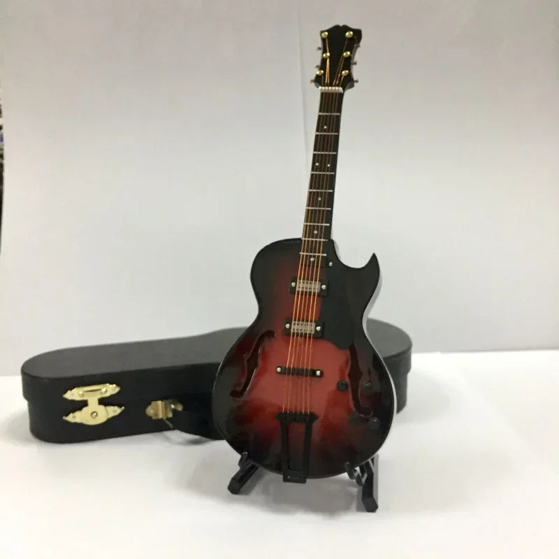 Mini Guitarra Clássica Decorativa com Suporte e Case