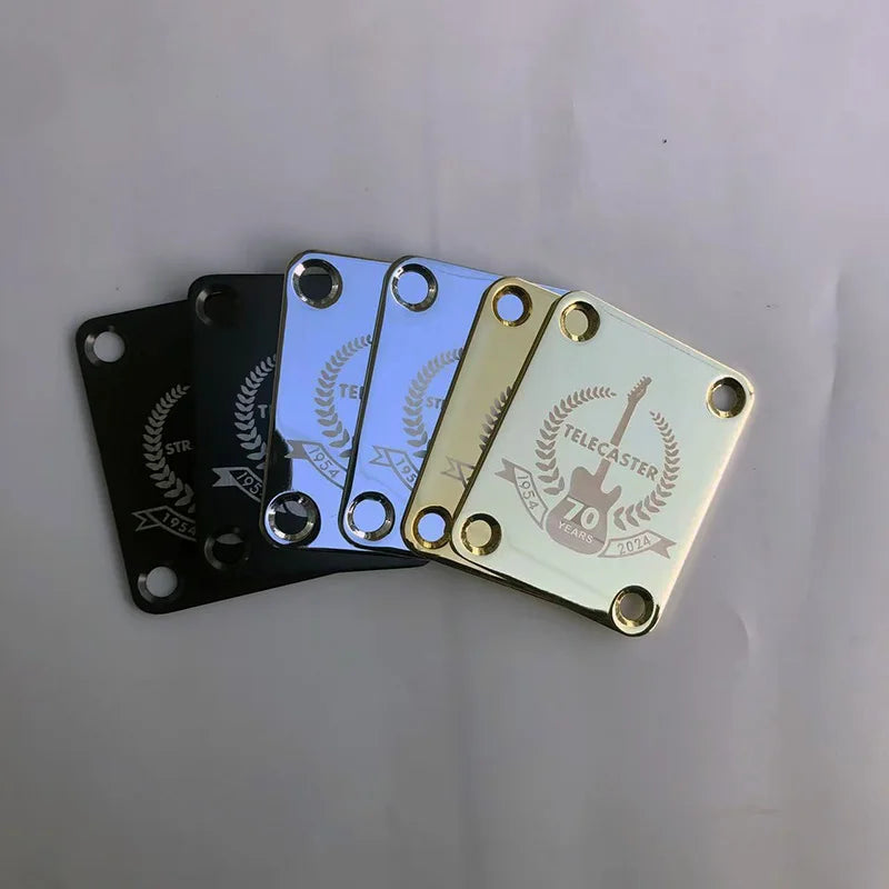 Neck Plate Guitarra Comemorativa 70 Anos Strato/Tele Custom