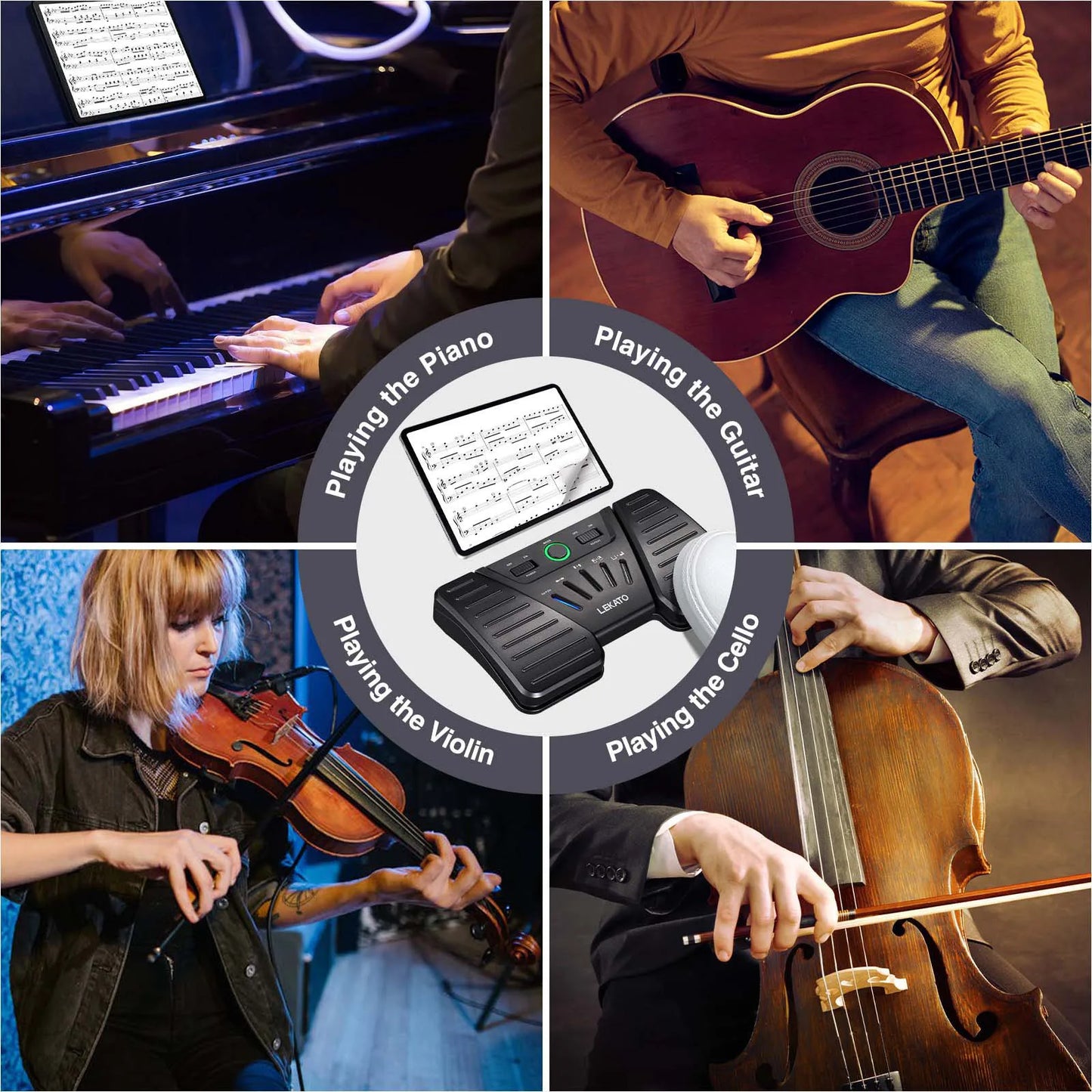 Pedal Bluetooth para Virar Páginas Partitura Digital