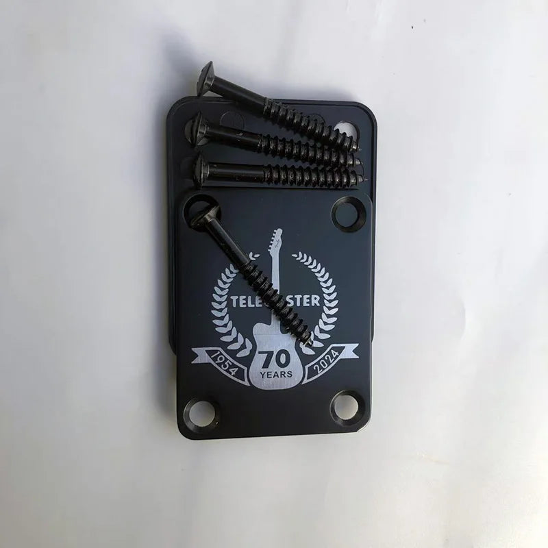 Neck Plate Guitarra Comemorativa 70 Anos Strato/Tele Custom