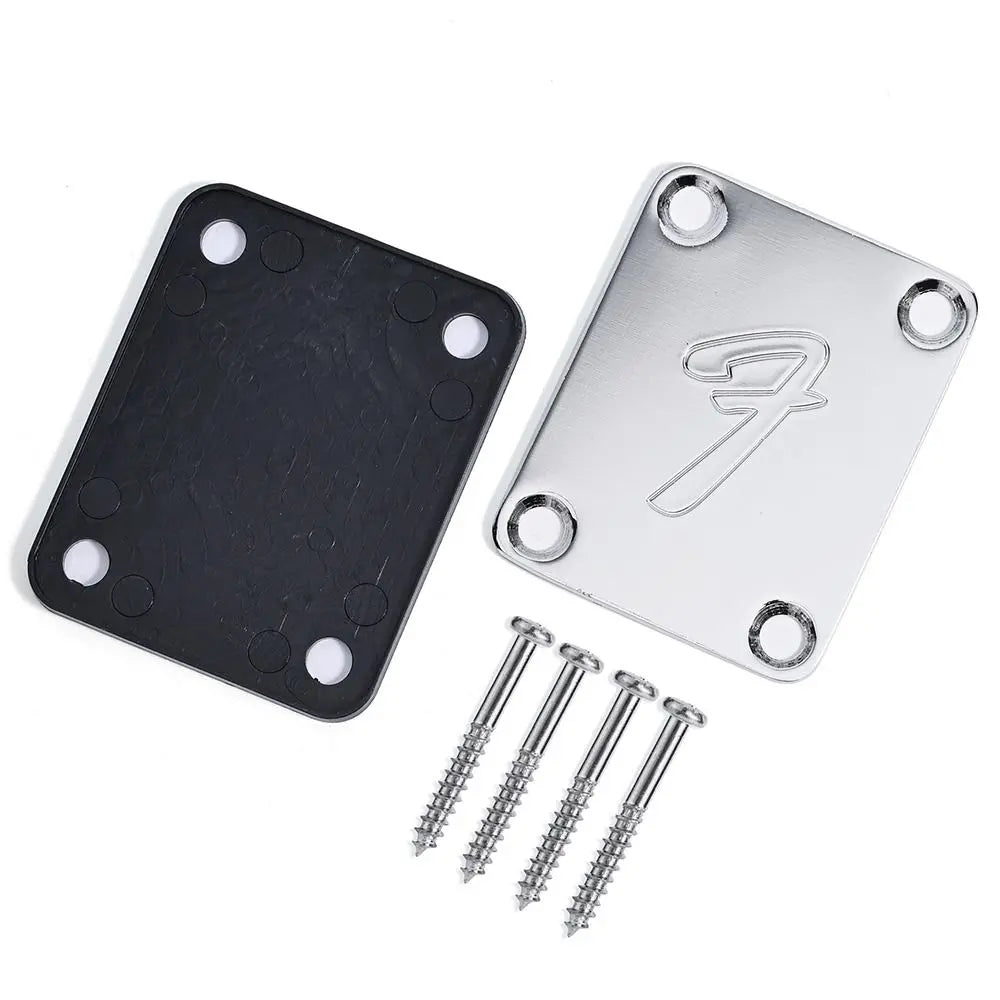 Neck Plate Fixador de Braço de Guitarra Fender com Parafusos