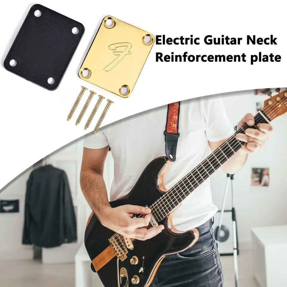 Neck Plate Fixador de Braço de Guitarra Fender com Parafusos