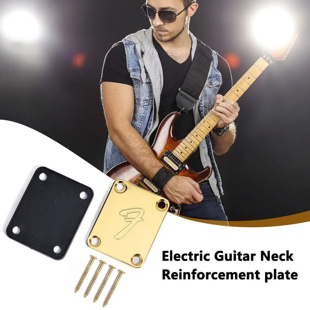 Neck Plate Fixador de Braço de Guitarra Fender com Parafusos