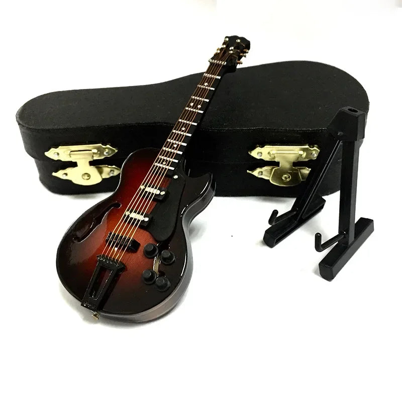 Mini Guitarra Clássica Decorativa com Suporte e Case