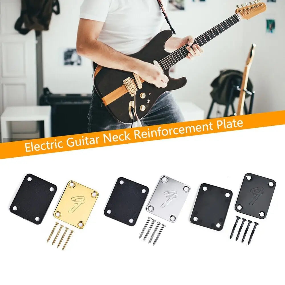 Neck Plate Fixador de Braço de Guitarra Fender com Parafusos