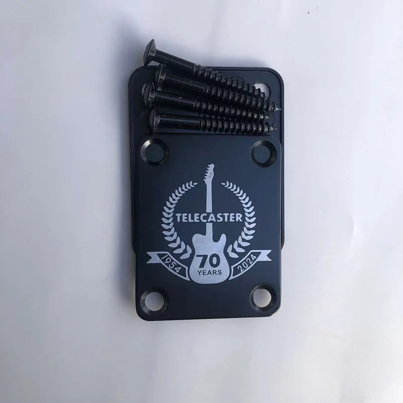 Neck Plate Guitarra Comemorativa 70 Anos Strato/Tele Custom