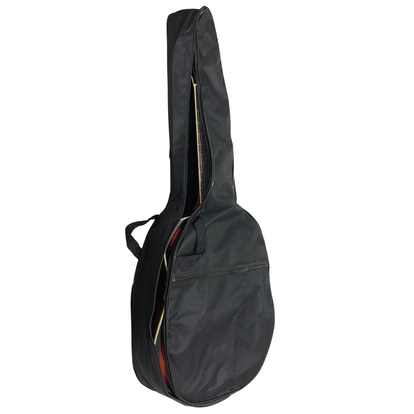 Capa De Violão Folk Modelo Luxo Tipo Nylon Preto Com Alça