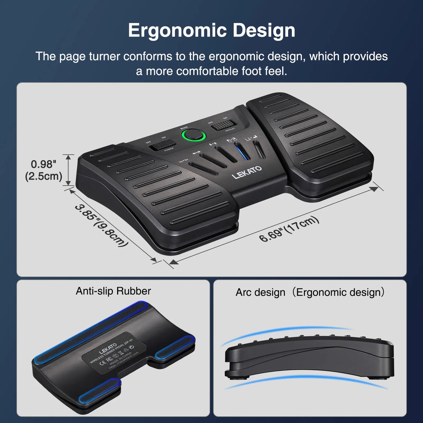 Pedal Bluetooth para Virar Páginas Partitura Digital