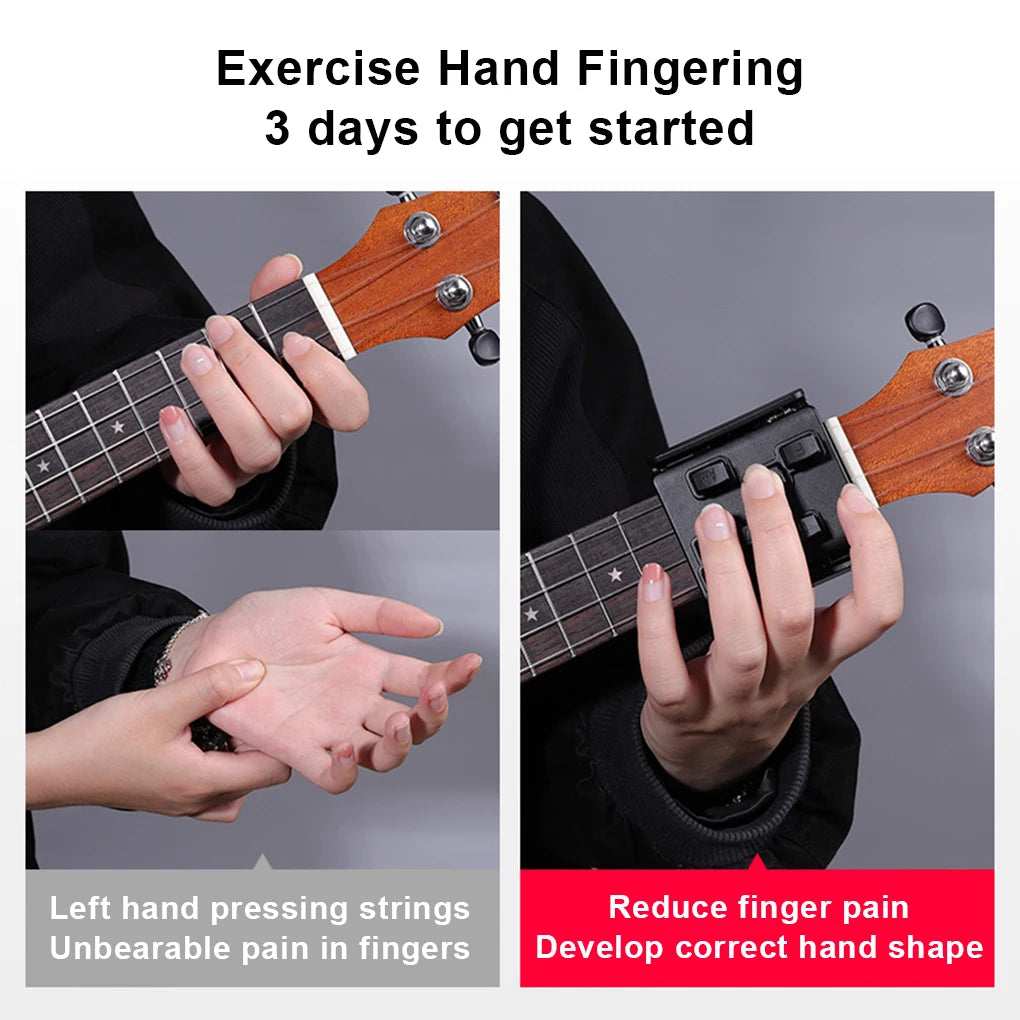 Assistente de Acordes para Ukulele com 7 Botões