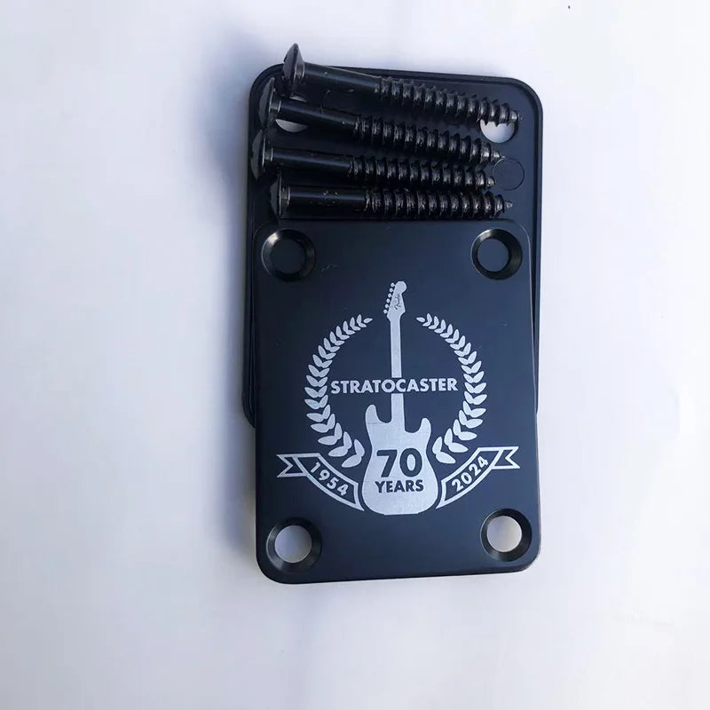 Neck Plate Guitarra Comemorativa 70 Anos Strato/Tele Custom