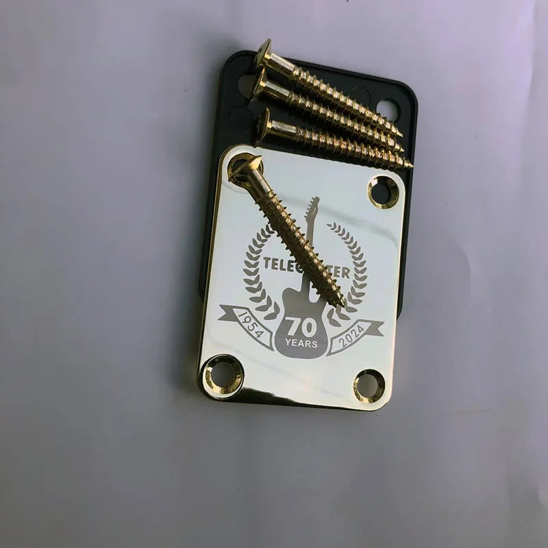 Neck Plate Guitarra Comemorativa 70 Anos Strato/Tele Custom