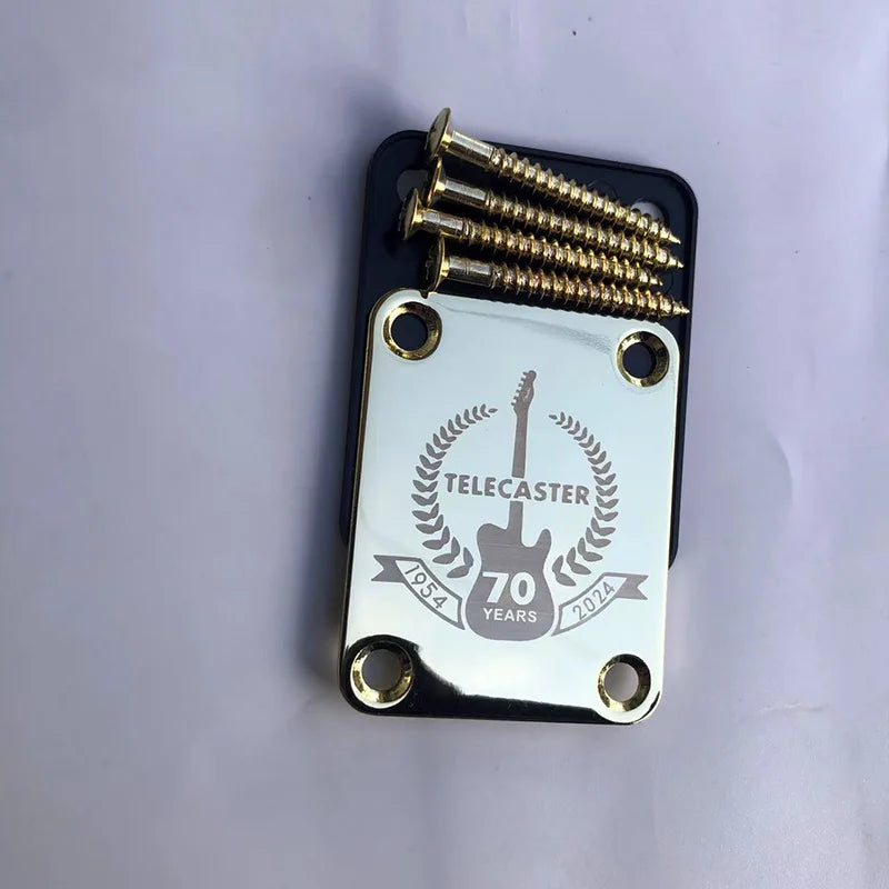 Neck Plate Guitarra Comemorativa 70 Anos Strato/Tele Custom