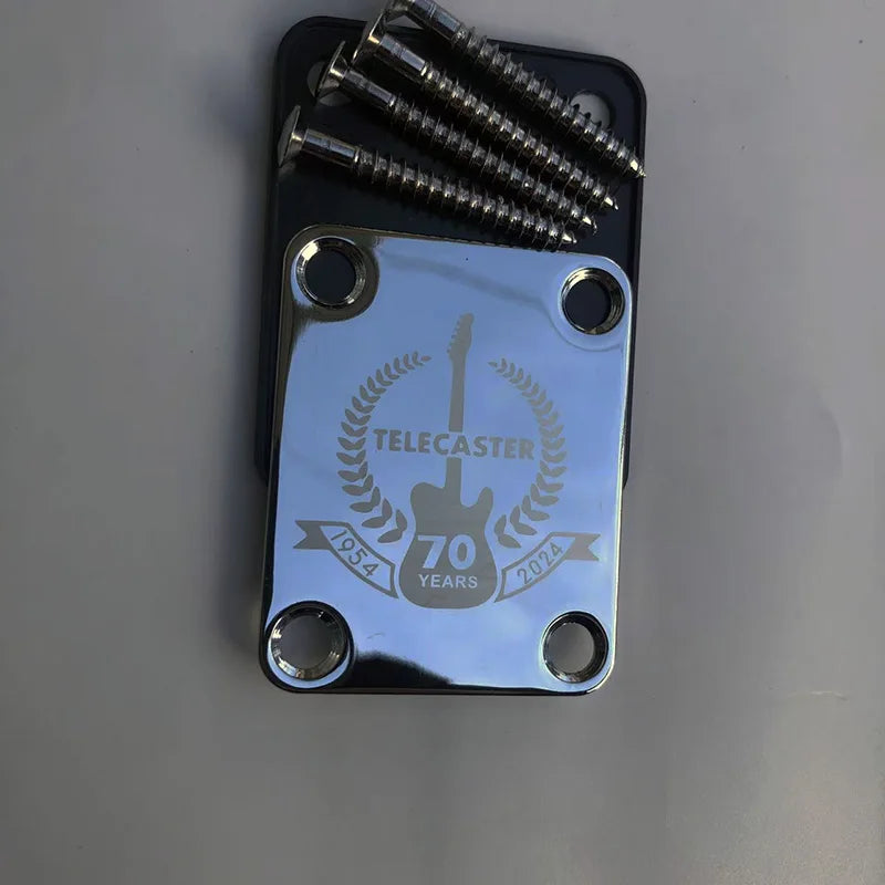Neck Plate Guitarra Comemorativa 70 Anos Strato/Tele Custom