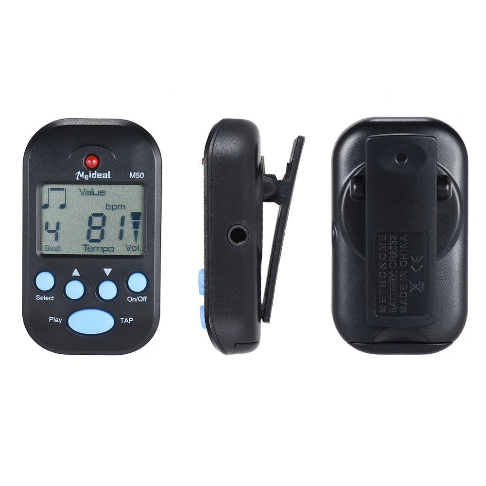 M50 Mini Metrônomo Digital Clip para Instrumentos de Corda
