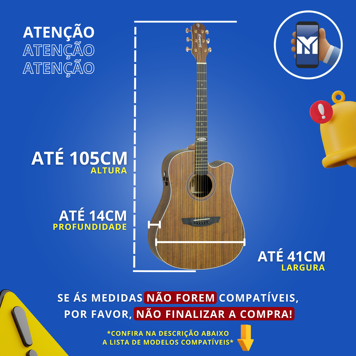 Capa De Violão Folk Bege Acolchoada Modelo Luxo Bag