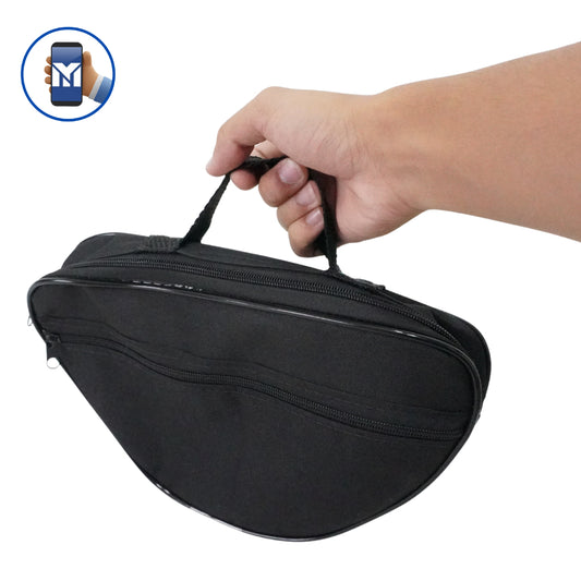 Pandeiro Meia Lua Amarelo Inox Com 12 Platinelas + Capa Simples