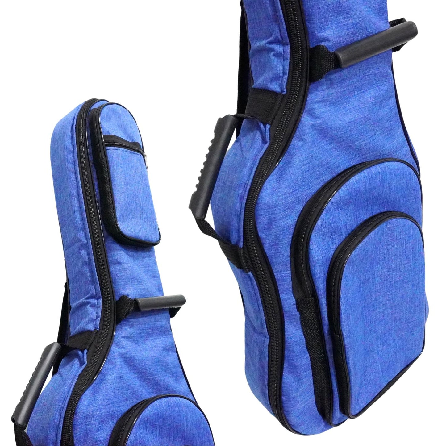 Capa Bag De Guitarra Azul Acolchoada Premium 3 Bolsos Ultra Luxo