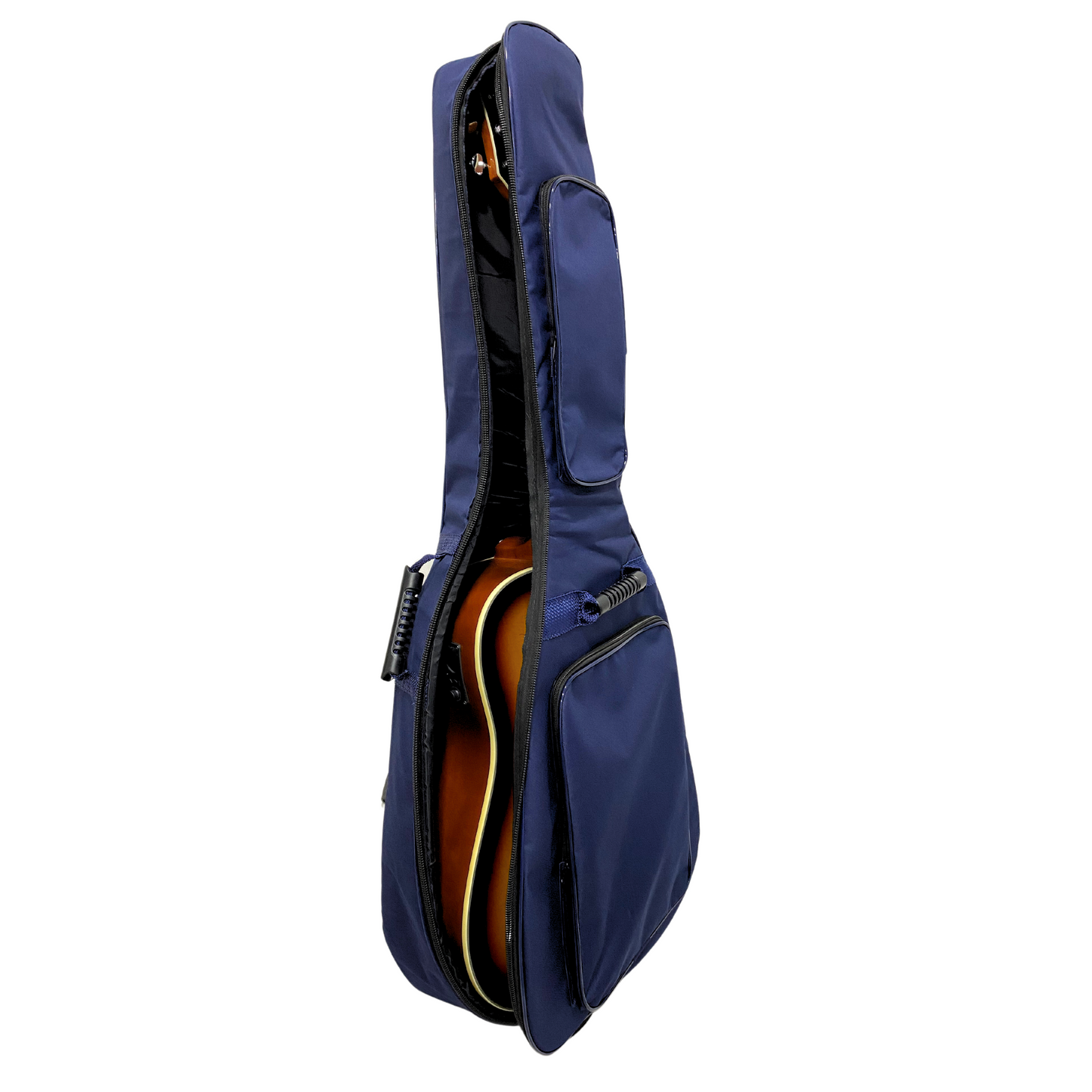 Blue Padded Folk Guitar Cover With Pocket Luxury Bag