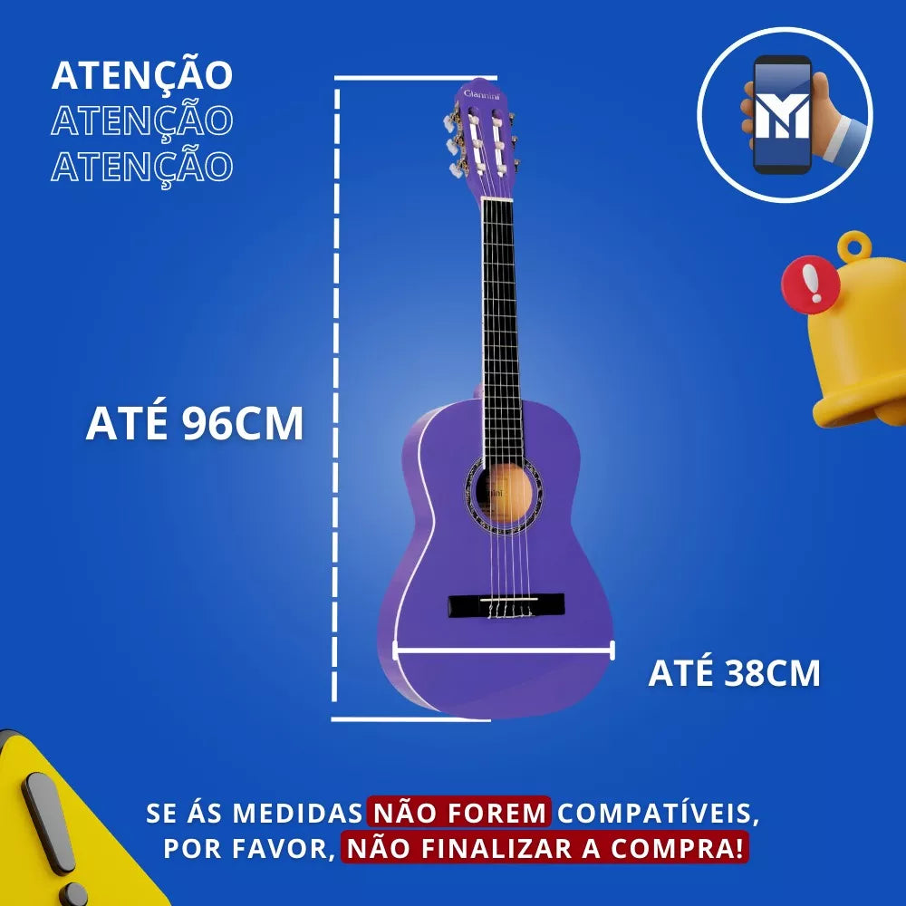 Capa De Violão Infantil 3/4 Acolchoada Modelo Luxo Case Bag