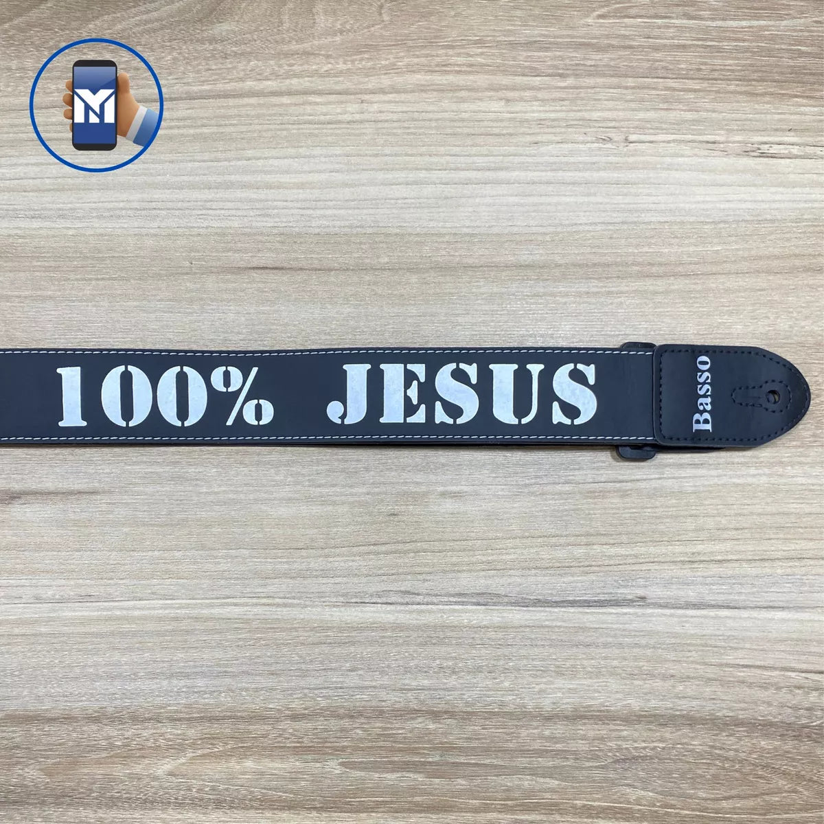 Correia Para Violão E Guitarra Basso 100% Jesus Tipo Luxo