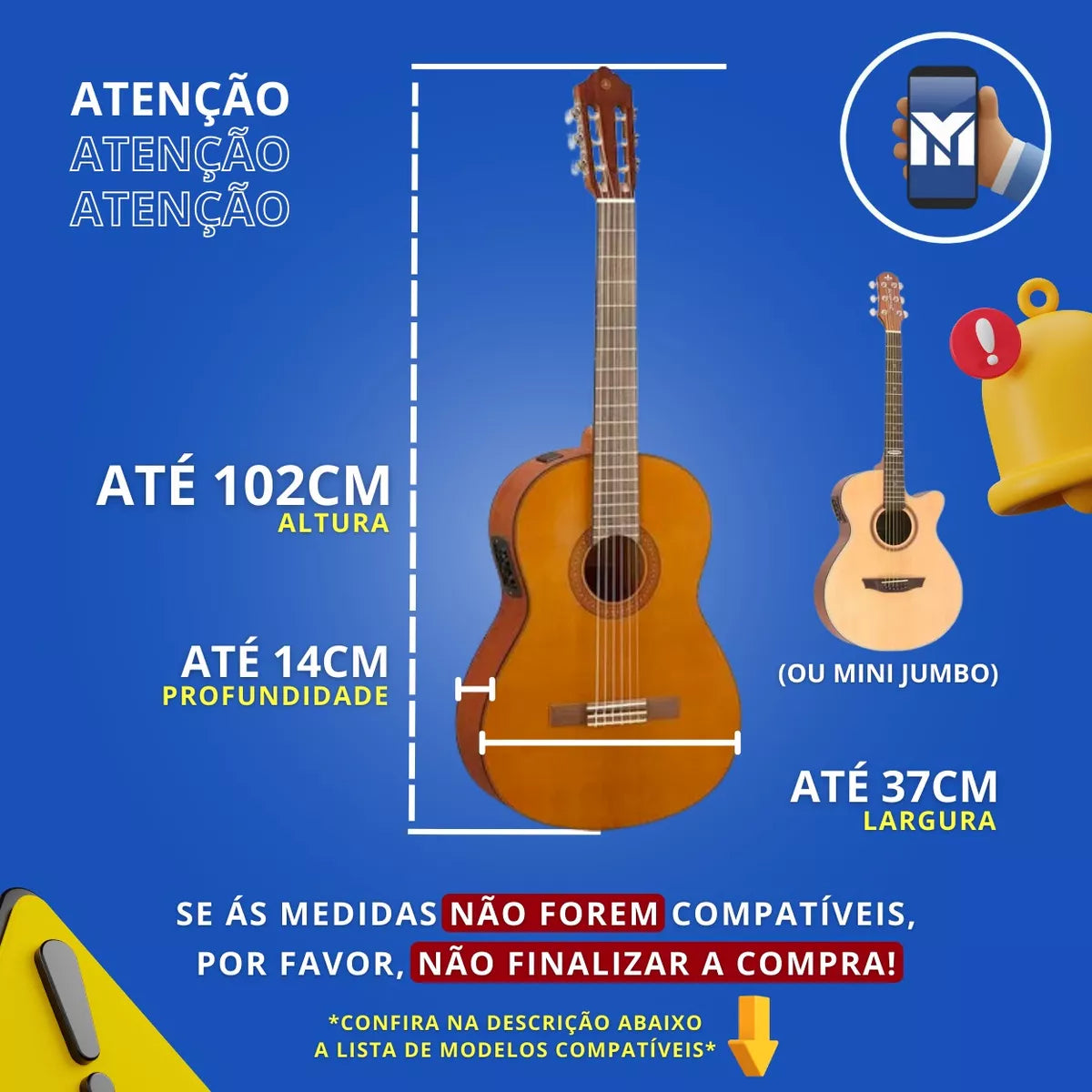 Kit Capa Simples Para Violão Clássico + Acessórios