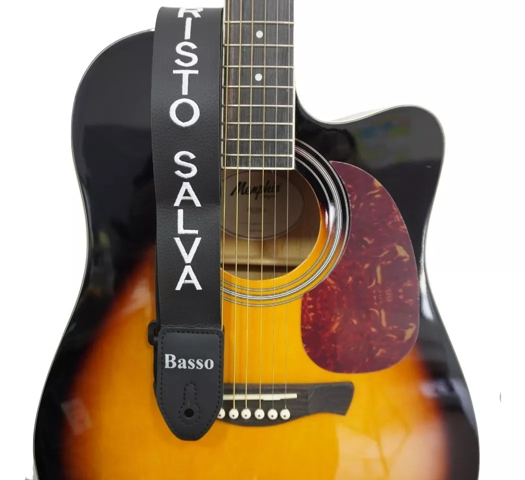 Correia Para Violão E Guitarra Cristo Salva Tipo Alça Nylon