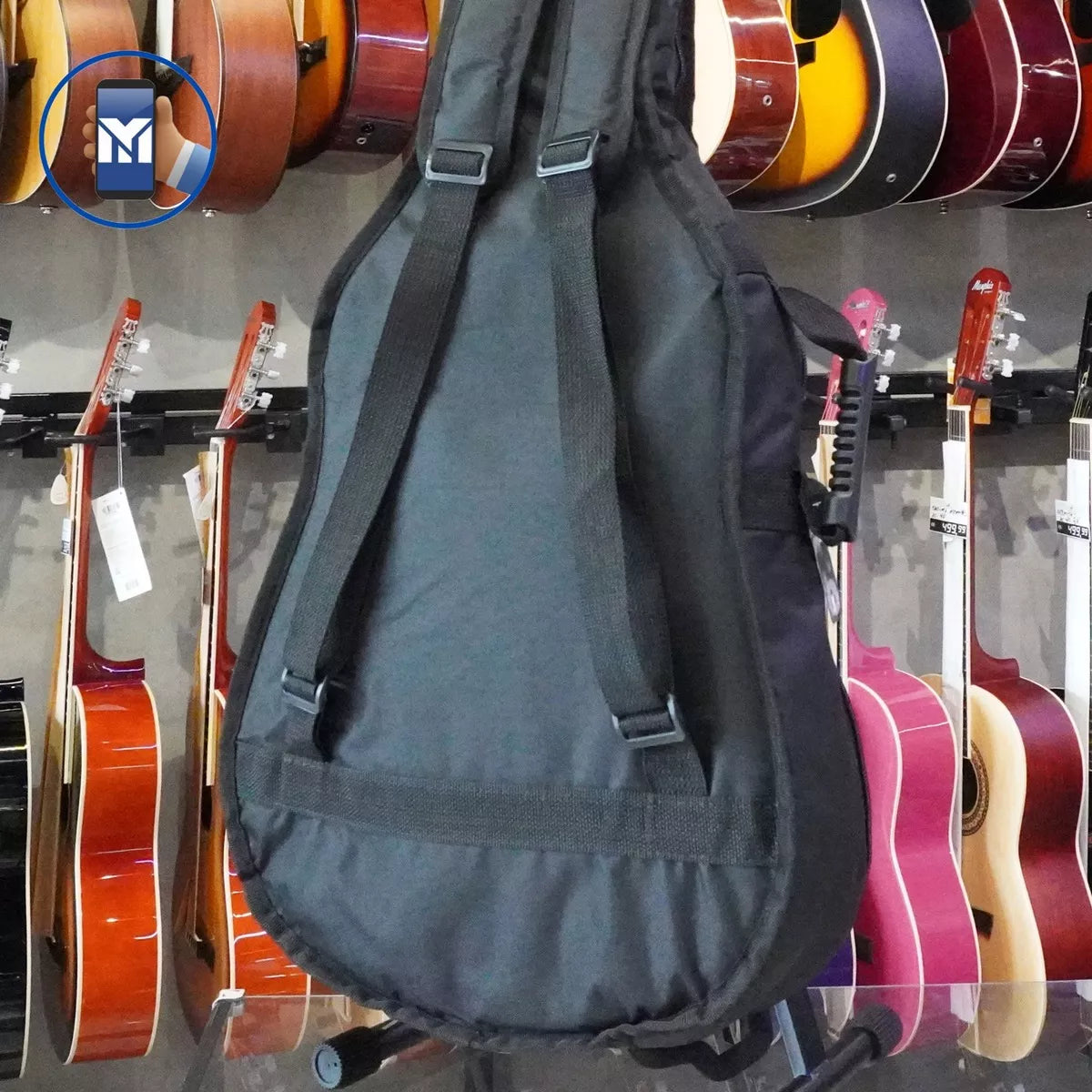 Capa De Violão Jumbo Preto Modelo Cargo Case Bag