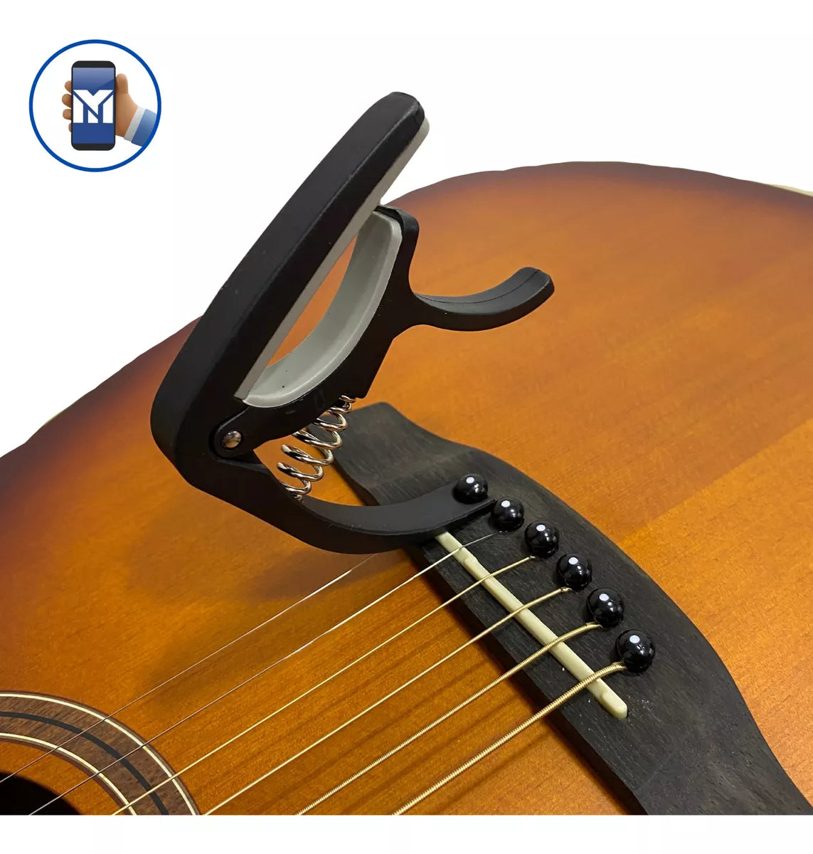 Capotraste Braçadeira Para Violão Aço Guitarra Profissional