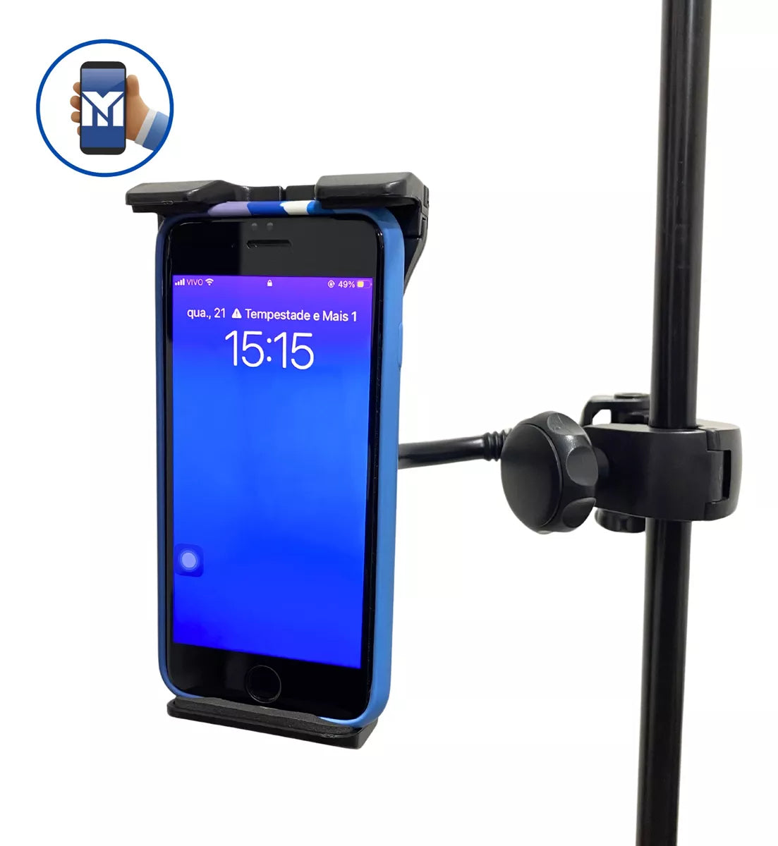 Suporte De Pedestal Articulado Para Smartphone E Tablet