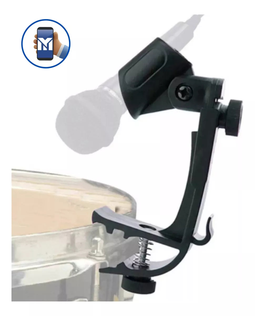 2 Suportes De Microfone Para Bateria E Percussão Tipo Clamp