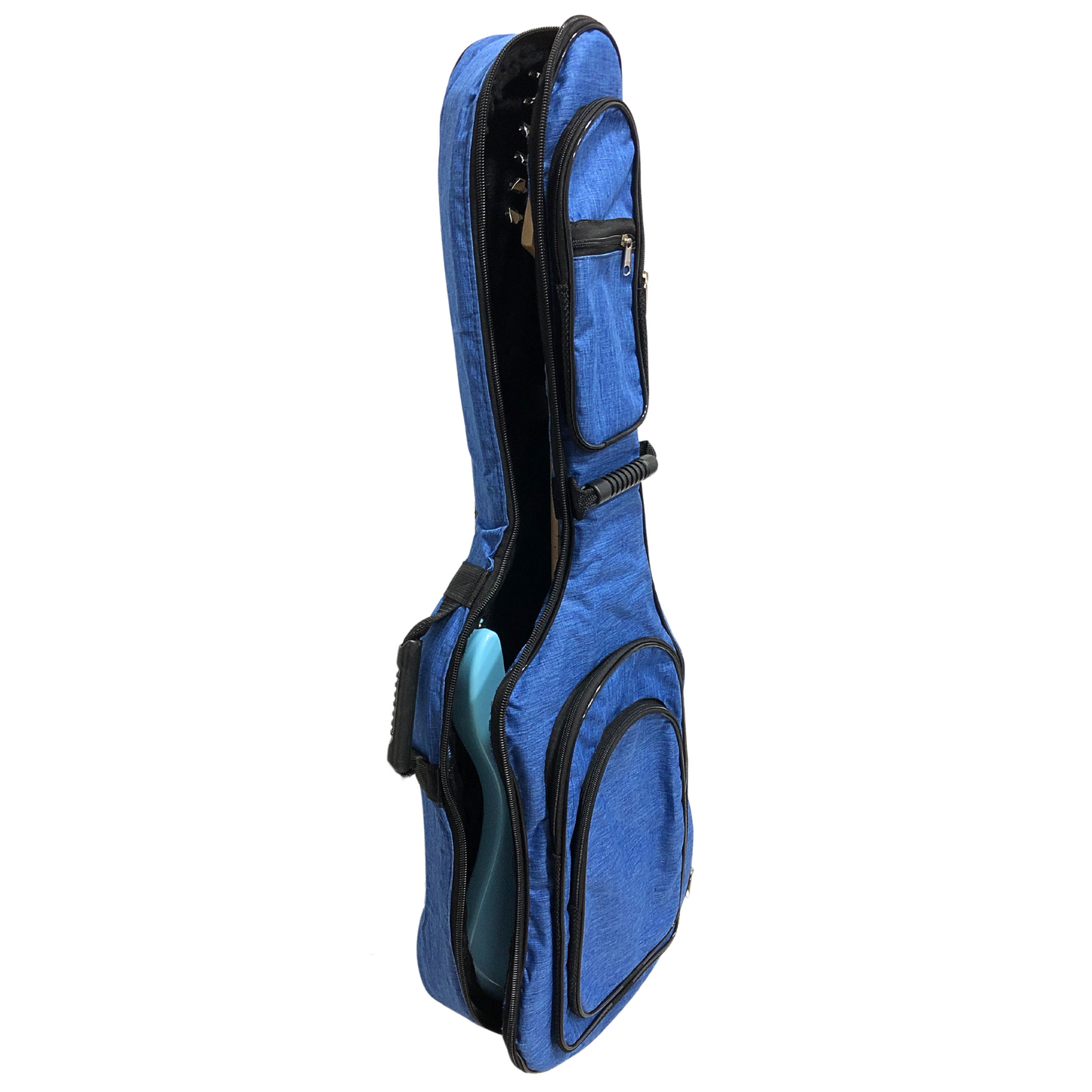 Capa Bag De Guitarra Azul Acolchoada Premium 3 Bolsos Ultra Luxo